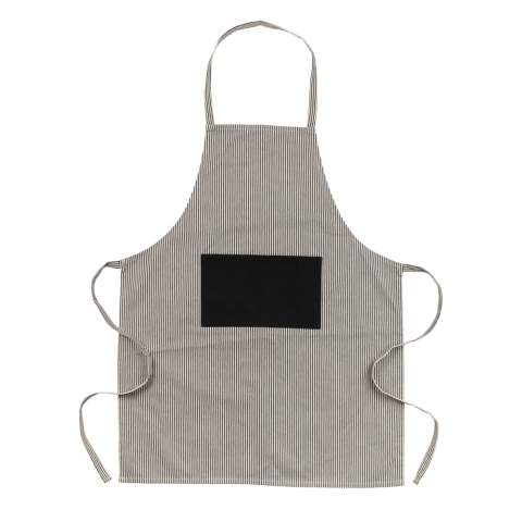 The Ukiyo Aware™ 280gr rcotton deluxe apron is carefully designed to meet the needs of a modern, everyday kitchen without sacrificing beauty or fun. The one-size apron is designed to fit all body types and sizes.  The adjustable straps gives you the right fit. The front pocket holds your necessary items. The apron is made with recycled cotton with AWARE™ tracer that validates the genuine use of recycled materials. 2% of proceeds of each product sold containing AWARE™ will be donated to Water.org.