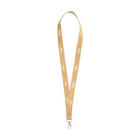 WoW! Lanyard made of cork. Supplied with a metal carabiner. A sustainable and ecologically responsible product. Made in Europe.