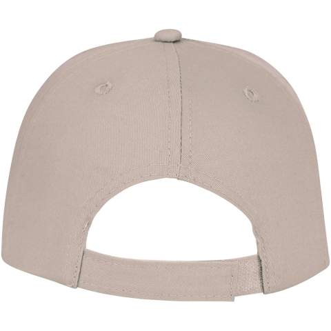 The Ares 6 panel cap – perfect for all events. Made from 175 g/m² cotton twill, it offers breathability. With embroidered eyelets for optimal ventilation, the cap ensures that you stay cool and composed during your outdoor endeavors. Its structured front panels provide a snug and stylish fit. With a head circumference of 58 cm, it guarantees a tailored fit for a variety of head sizes. The fabric hook and loop fastener provide effortless adjustability, allowing to achieve the perfect fit. A great choice for all events. 