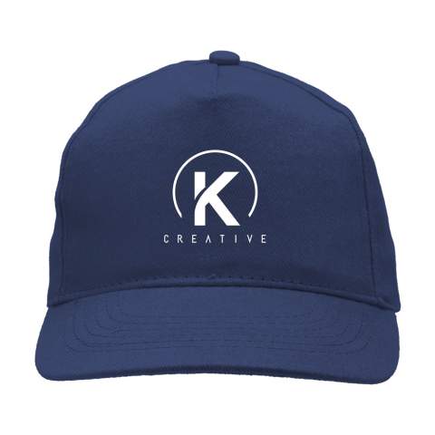 Stoere baseballcap van extra zware kwaliteit. Van 100% gekamd katoen met voorgevormde klep en verstelbare, metalen clipsluiting aan achterzijde.