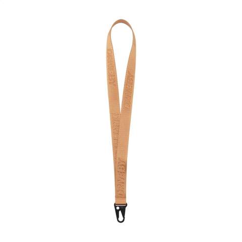 Lanyard van sterk geweven 100% nylon. Met massieve, metalen karabijnhaak. Inclusief ingeweven logo in dezelfde kleur als het nylon van de lanyard. Verkrijgbaar in elke gewenste kleur.