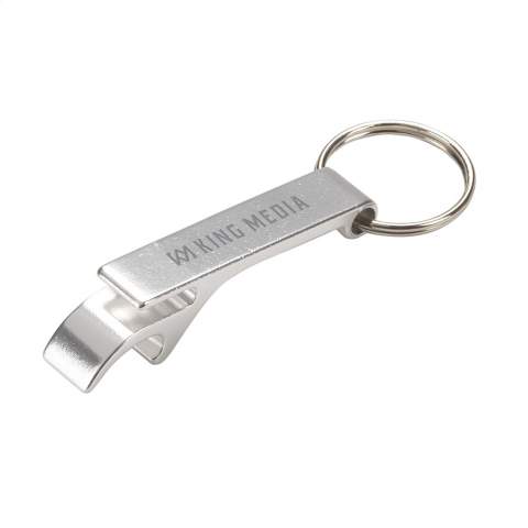 Keyring with aluminium opener.