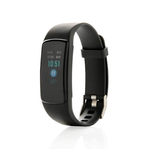 Lichtgewicht en waterdichte (IP67) activity tracker met comfortabel TPE-polsbandje om de armband zowel overdag als 's nachts te dragen. Met eenvoudig te gebruiken 0'96" OLED-kleurenscherm. Inclusief gratis APP in 10 talen om inzicht te krijgen in je prestaties (voor iOS 8.1 en Android 4.4 of hoger). Functies inbegrepen: slaap volgen, stap tellen, afstand, calorietelling, hartslagmeter, bloeddruk, zuurstof in het bloed en stopwatch. Met deze modieuze activity tracker stap je in een gezondere levensstijl. Stand-by tijd van 7 dagen en werktijd tot 3 dagen.<br /><br />HasBluetooth: True