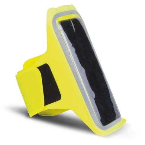 Universele Toppoint design sportarmband voor tijdens het sporten. De smartphone is eenvoudig door de transparante PVC laag te bedienen. Inclusief opening voor earbuds. Verstelbaar door middel van klittenband en daarom geschikt voor iedereen.