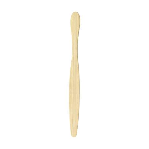 WoW! This tooth brush is made from bamboo. Natural bamboo is completely biodegradable, naturally hygienic and easy to clean. An excellent alternative to the plastic toothbrush.