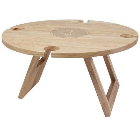 Avec cette table de pique-nique pliable avec 4 trous pour verres à vin, vous serez toujours à l'aise pour un pique-nique sur le balcon, dans le jardin ou sur la plage. Il ne faut qu'une seconde pour la déplier et elle est facile à transporter.