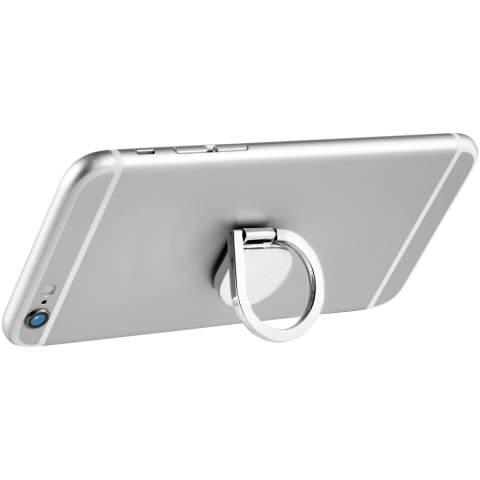 Cet anneau en aluminium peut être levé pour être utilisé comme un support ou pour tenir votre appareil dans la main. L'anneau peut pivoter à 360 degrés. Support adhésif se fixant solidement à l’arrière d’un smartphone.