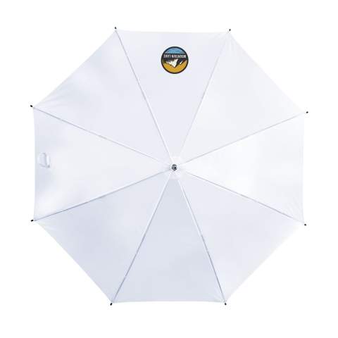 Parapluie avec ouverture automatique. Toile en polyester 190T, cadre en fibre de verre, manche en métal, fermeture Velcro, classique, poignée recouverte d'un caoutchouc de luxe pour un meilleur confort.