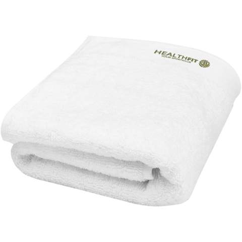 High quality and sustainable 550 g/m² towel that is delightfully thick, silky, and super soft to the skin. This item is certified STANDARD 100 by OEKO-TEX®. It guarantees that the textile product has been manufactured using sustainable processes under environmentally friendly and socially responsible working conditions and is free from harmful chemicals or synthetic materials. Available in a variety of beautiful colours to refine any home or hotel bathroom. The towel is dyed with a waterless dyeing process that reduces freshwater demand and prevents the large volumes of polluted water that are typical of water-based dyeing processes. Towel size: 50x100 cm. Made in Europe.