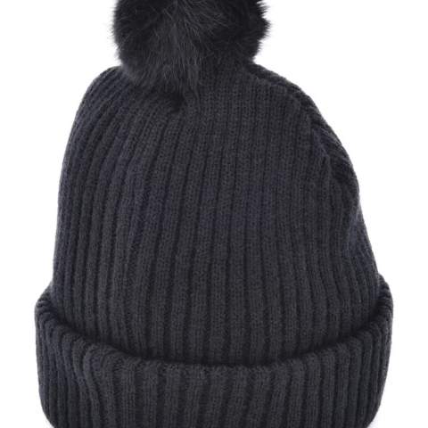 Beanie en tricot noir 