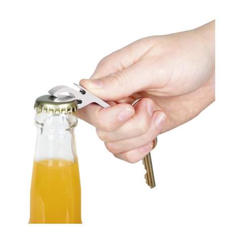 Sleutelhanger met aluminium opener.