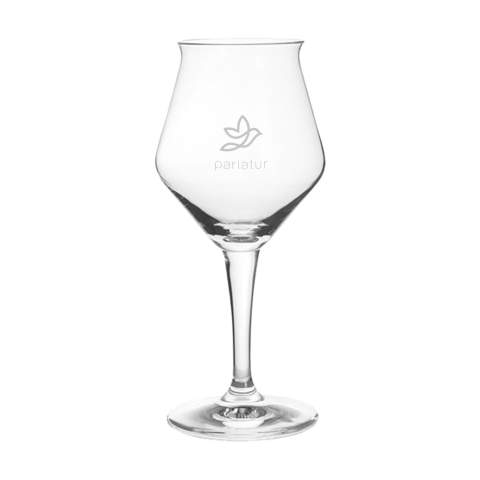 Beer glass with stem. Specially designed for serving chilled speciality beers. The tulip-shape of the glass enhances the taste and smell of the beer. A high quality, clear glass with an attractive appearance. Ideal for use in the hospitality industry. Dispensing size 300ml. Capacity 420ml. Made in Europe.