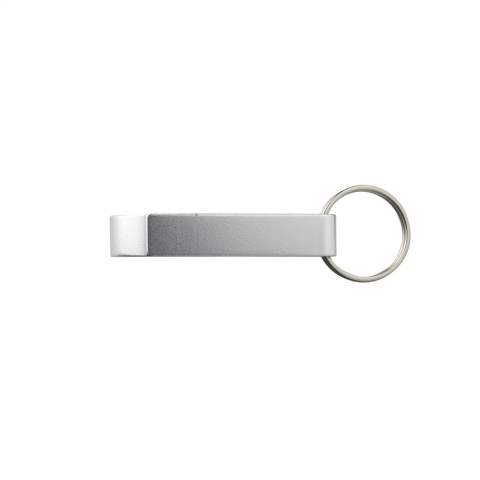 Sleutelhanger met aluminium opener.