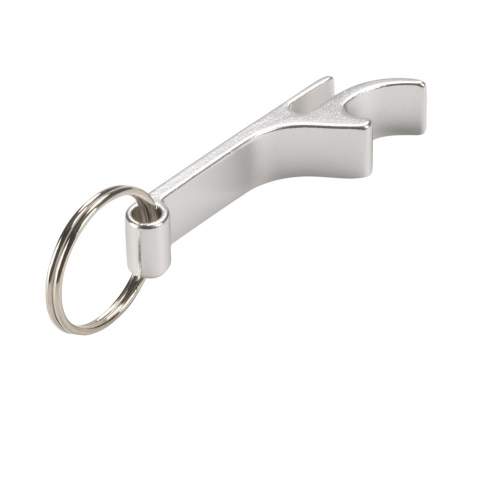 Keyring with aluminium opener.