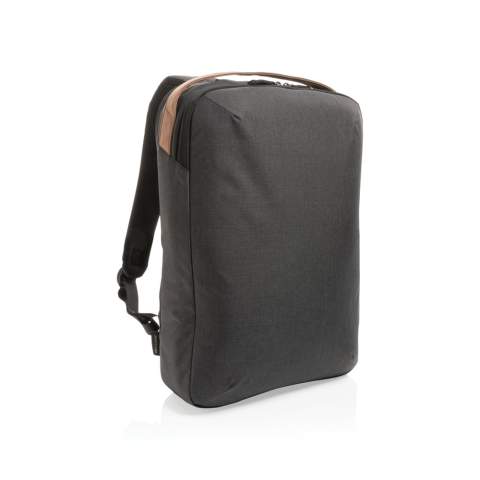 Mit diesem eleganten Rucksack im minimalistischen Design sehen Sie im Büro und unterwegs immer gut aus. Genießen Sie bequemes Reisen mit diesem Rucksack, der mit gepolsterten Schultergurten und gepolstertem Rückenteil ausgestattet ist. Das Hauptfach verfügt über ein 15,6"-Laptopfach und zwei offene Netztaschen. Oben auf befindet sich ein PU-Griff. Das Außenmaterial und das Futter bestehen aus recyceltem Polyester. Mit AWARE™ Tracer, der die Verwendung tatsächlich recycelter Materialien bestätigt. Zudem werden 2% des Erlöses jedes verkauften Impact-Produkts mit AWARE™ Tracer an Water.org gespendet. PVC frei<br /><br />FitsLaptopTabletSizeInches: 15.6<br />PVC free: true