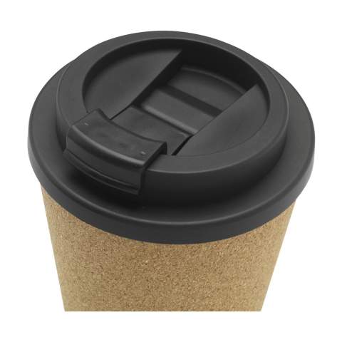 WoW! Natural and reusable coffee-to-go cup. The outside of the cup is made from cork, which is both biodegradable and renewable. The inside of the cup is made from a compostable material called polylactide (PLA). The two are fused together using a patented technique (which does not involve the use of glue) to create a double wall that is not only durable, but also keeps your drink warm for hours. Capacity 350 ml.  About PLA  Polylactide, or Polylactic Acid (PLA) is a thermoplastic aliphatic polyester derived from renewable resources. What does this mean? It means that PLA is a biodegradable material made from corn starch produced by plants - natural and renewable. Lactic acid is produced by the fermentation of that corn starch, creating the fibres used to make PLA. Each item is supplied in an individual brown cardboard box.