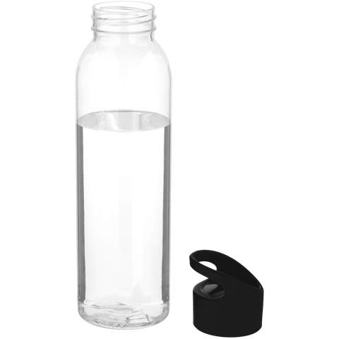 The clear Sky colour-pop water bottle is made of Eastman Tritan™, making this bottle BPA-free, light, durable and impact-resistant. The bottle is single-walled and holds 650 ml of liquid, and it fits in the side pocket of most backpacks, as well as in most car cup holders. The twist-on lid ensures easy opening and closing, and has a built-in carrying handle. 