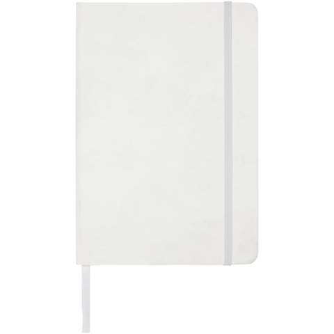 A5 size tear resistant notebook with inner pages made from stone. Stone paper is 100% tree free and the production process uses less energy compared to recycled or new pulp paper. It's water resistant so liquids spilled can easily be wiped off. Features a colour matching ribbon marker and elastic band and 60 sheets 120 g/m² lined stone paper. Packed in a cardboard sleeve.