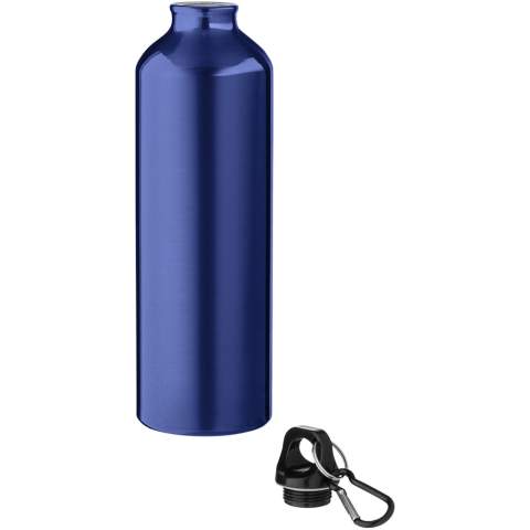 Rester hydraté à tout moment est possible avec cette bouteille d'eau de 770 ml en aluminium durable et légère. C'est le compagnon idéal pour l'exercice, les excursions d'une journée ou au bureau. La bouteille Oregon à paroi simple a un effet de finition mate et offre beaucoup d'espace pour ajouter tout type de logo. Attachez solidement le mousqueton (ne convient pas pour l'escalade) à un sac pour éviter de le perdre. Sans BPA, testé et approuvé par la législation allemande sur la sécurité alimentaire (LFGB), et testé pour la teneur en phtalates conformément à la réglementation REACH.