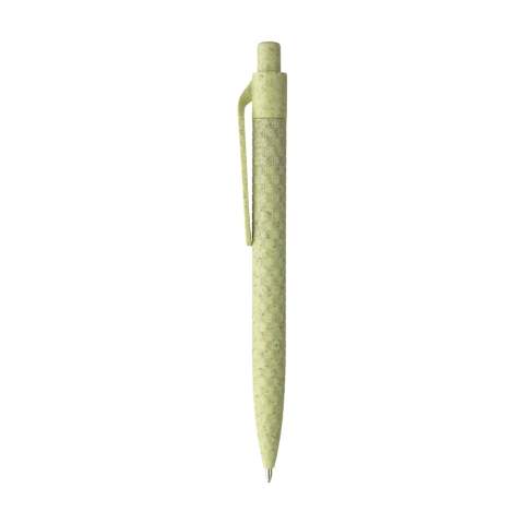 Eco-friendly, blue ink ballpoint pen made from 60% wheat straw and 40% ABS. The barrel, clip and push-button are made from the leftover stalks of harvested wheat. Supplied with a generously sized clip for printing a logo or text.