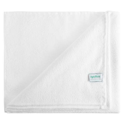 Experience sustainable comfort with the Sophie Muval bamboo towel measuring 180x100 cm! Weighing 350 gr/m2, this spacious towel offers delightful softness. Made from 30% bamboo, 15% cotton, and 55% recycled polyester, this towel combines durability with environmental consciousness. Ideal for an all-over sublimation print, creating a unique design. Choose this generous, comfortable, and stylish bamboo towel from Sophie Muval.