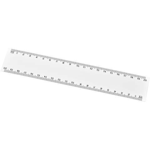 Flexible lightweight  ruler made from 450g/m2 synthetic paper with markings available in both inches and centimetres. Please note, the ruler markings are printed along with artwork, plain stock rulers will not carry markings.