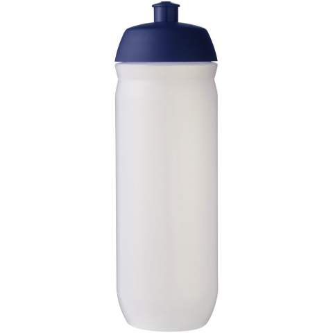 Einwandige Sportflasche mit schraubbarem Klappdeckel. Diese Squeezy-Flasche aus flexiblem MDPE-Kunststoff ist perfekt für den Einsatz beim Sport geeignet. Das Fassungsvermögen beträgt 750 ml. Hergestellt in UK. BPA-frei. EN12875-1 - konform und spülmaschinengeeignet.