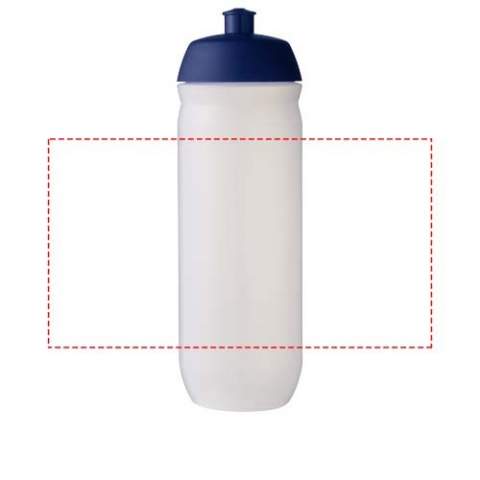Einwandige Sportflasche mit schraubbarem Klappdeckel. Diese Squeezy-Flasche aus flexiblem MDPE-Kunststoff ist perfekt für den Einsatz beim Sport geeignet. Das Fassungsvermögen beträgt 750 ml. Hergestellt in UK. BPA-frei. EN12875-1 - konform und spülmaschinengeeignet.