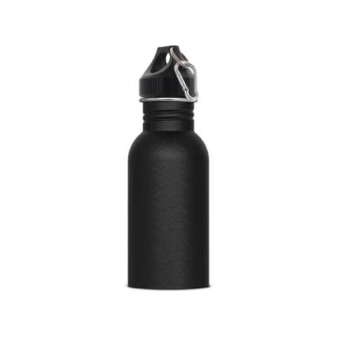 Stainless steel single wall water bottle. This 100% leak-proof bottle is suitable for cold, non-carbonated drinks. Powder coating for a premium look. Comes packaged in a gift box.