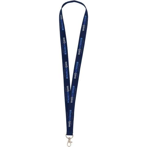 Lanyard van sterk geweven polyester. Met metalen karabijnhaak. Inclusief full colour sublimatiedruk. Made in Europe.