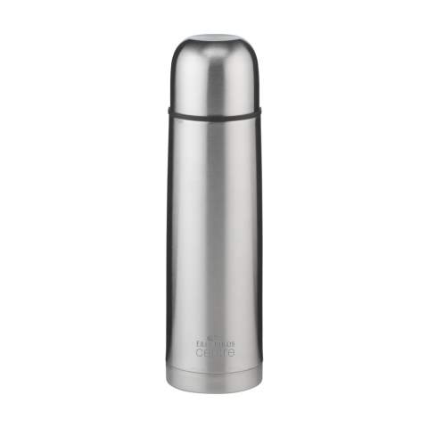 Bouteille thermo à double paroi en acier inoxydable et isolé sous vide. Donc incassables et solides. Le vide entre les parois isole le contenu et garde votre boisson chaude ou froide pendant longtemps. Avec bouchon/gobelet et système verseur pratique. Anti-fuite. Capacité 500 ml. Par pièce dans une boîte.