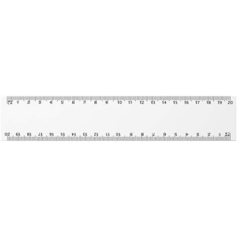 Flexible lightweight  ruler made from 450g/m2 synthetic paper with markings available in both inches and centimetres. Please note, the ruler markings are printed along with artwork, plain stock rulers will not carry markings.