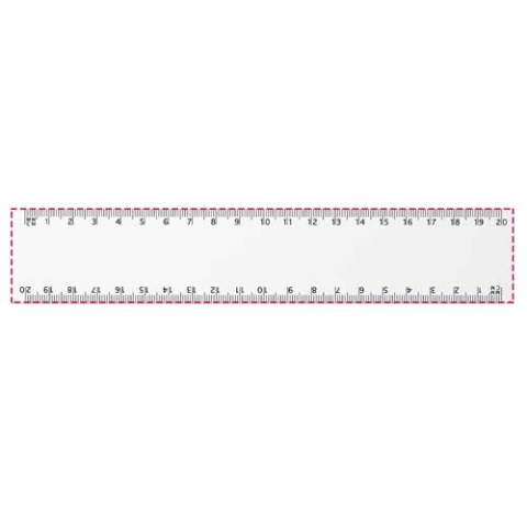 Flexible lightweight  ruler made from 450g/m2 synthetic paper with markings available in both inches and centimetres. Please note, the ruler markings are printed along with artwork, plain stock rulers will not carry markings.