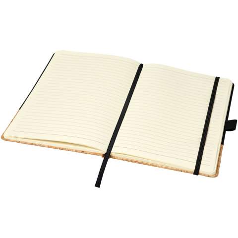 Stylish A5-size hard cover notebook with PU lower part. Features a matching colour elastic closure, ribbon marker, 80 sheets (80gsm) cream colour lined paper and an expandable pocket at the back to keep small notes. Packed in a black box. .