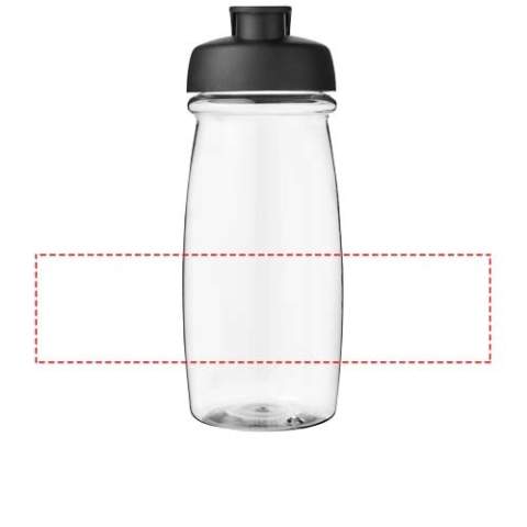 Single-wall sport bottle with a stylish curved shape. Bottle is made from recyclable PET material. Features a spill-proof lid with flip top. Volume capacity is 600 ml. Mix and match colours to create your perfect bottle. Contact customer service for additional colour options. Made in the UK. Packed in a home-compostable bag. BPA-free.