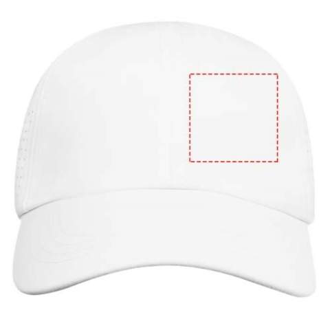 Casquette cool fit Mica 6 panel GRS recycled, fabriquée en microfibre de polyester recyclé certifiée GRS de 110 g/m². Les panneaux arrière présentent des trous découpés au laser pour une ventilation optimale, ce qui vous permet de rester au frais et à l'aise pendant les activités de plein air. Conçue pour s'adapter confortablement à un tour de tête de 58 cm, la fermeture à boucle métallique permet des ajustements faciles et sûrs. La certification GRS garantit une chaîne d'approvisionnement 100 % certifiée, de la matière première à nos techniques d'impression, ce qui en fait un choix plus durable.