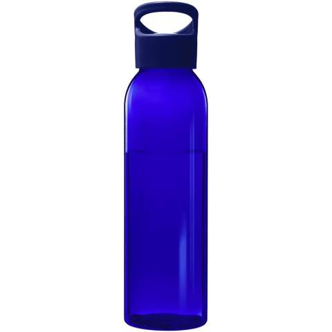 La bouteille de sport Sky transparente est fabriquée en Eastman Tritan™, ce qui en fait une bouteille sans BPA, légère, durable et résistante aux chocs. La bouteille est à paroi unique et contient 650 ml de liquide, et elle se glisse dans la poche latérale de la plupart des sacs à dos, ainsi que dans la plupart des porte-gobelets de voiture. Le couvercle à visser s'ouvre et se ferme facilement, et il est doté d'une poignée de transport intégrée. 