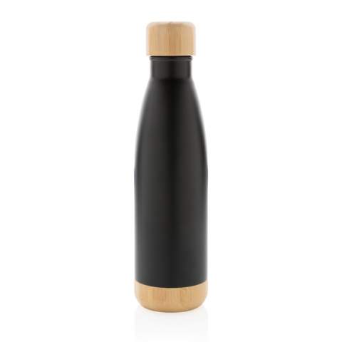 Wanneer je uitkijkt naar je favoriete drankje, kun je rekenen op deze roestvrijstalen vacuümfles. Of je nu aan je bureau zit of een wandeling maakt, deze fles neem je gemakkelijk overal mee naar toe. De fles heeft een bamboe deksel en bodemaccent voor wat extra stijl. Capaciteit 520ml.<br /><br />HoursHot: 5<br />HoursCold: 15