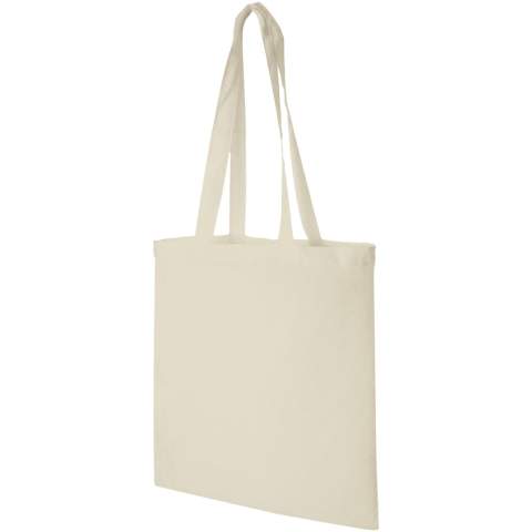 The Madras tote bag is the perfect bag to give away during any event, conference or to use as a shopping bag for small groceries. The cotton density of 140 g/m² cotton makes the bag sturdy, long-lasting and suitable to carry heavy items in the main compartment. With the 30 cm long shoulder handles this tote bag is easy to carry around. Made in India and OEKO-Tex certified. Resistance up to 5kg weight.