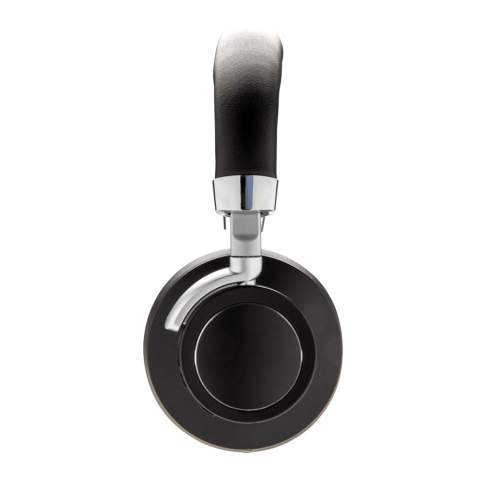 Casque audio en aluminium et PU avec BT 4.2 pour une connexion rapide et stable jusqu'à 10 mètres et batterie de 250 mAh qui vous permet d'écouter de la musique jusqu'à 8 heures. Avec un microphone et une fonction pour répondre aux appels. Le casque peut se plier à plat dans la pochette. Emballé dans une boite cadeau.<br /><br />HasBluetooth: True