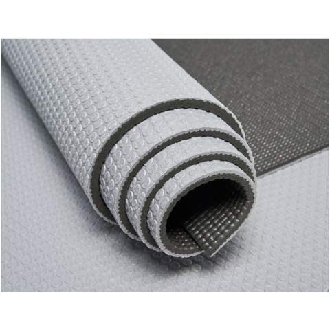 Two-tone yoga mat with a textured surface and excellent grip. A 6mm cushioned thickness for comfort in kneeling, sitting, and other poses. Light enough to roll up and carry around in the mesh pouch with shoulder strap. Available in a matching range of colours to match or contrast with the yoga block. Large decoration area on the carrying pouch. Size: 170 X 60 cm.