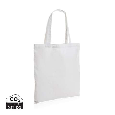 Racontez une histoire vraie sur la durabilité et portez-la avec fierté ! Ce totebag en coton recyclé de 145 g est doté de la technologie de traçabilité AWARE™. Avec AWARE™, l'utilisation de véritables matériaux en tissu recyclé (70 % de coton et 30 % de rPET) et les allégations d'impact sur la réduction de l'eau sont garanties. Économisez de l'eau et utilisez de véritables tissus recyclés. Si vous choisissez cet article, vous économisez 465 litres d'eau. 2% des recettes de chaque produit Impact vendu seront reversés à Water.org.  Le calcul d'économie d'eau est basé sur des données ACV fiables telles que publiées par Textile Exchange dans leurs Material Snapshots 2016.<br /><br />PVC free: true