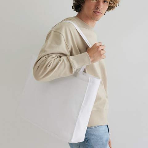 Tell a true story about sustainability and wear it with pride! Carry all your essentials in this functional recycled 145 gsm cotton tote bag. The tote bag features a 14cm gusset for extra storage and is embedded with AWARE™ tracer technology. With AWARE™, the use of genuine recycled fabric materials (70% rcotton/30% rpet) and water reduction impact claims are guaranteed. Save water and use genuine recycled fabrics. If you choose this item you save 860 litres of water. With the focus on water, 2% of proceeds of each Impact product sold will be donated to Water.org. Water savings are based on figures when compared to conventional fibre. This calculated indication is based on reliable LCA data as published by Textile Exchange in their Material Snapshots 2016.<br /><br />PVC free: true