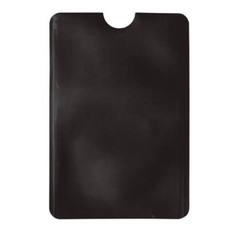 Soft case card holder with RFID protection to prevent skimming. Made of a thin material, so easy to put it in your wallet. Ideal for a debit cards. With indentation to allow easy removal of the card.