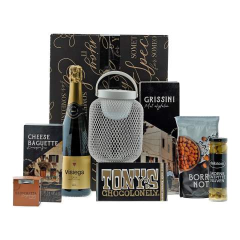 Cozy outdoor evening Christmas hamper