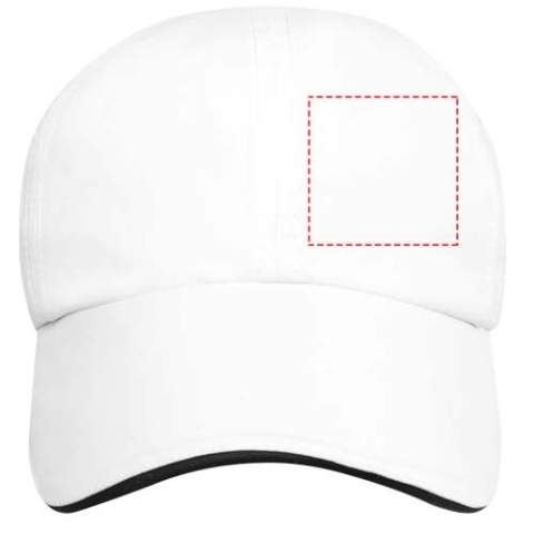 La casquette Morion 6 panel cool fit est fabriquée en microfibre de polyester recyclé certifiée GRS de 110 g/m², et possède une visière pré-courbée avec un design en sandwich, ajoutant une touche classique. Les panneaux arrière présentent des trous découpés au laser pour une ventilation optimale, vous permettant de rester au frais et à l'aise lors de vos activités de plein air. Conçu pour s'adapter confortablement à un tour de tête de 58 cm, la fermeture à boucle métallique permet des ajustements faciles et sûrs. La certification GRS garantit une chaîne d'approvisionnement 100 % certifiée, de la matière première à nos techniques d'impression, ce qui en fait un choix plus durable.