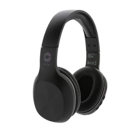 Komfortabler kabelloser Kopfhörer mit BT5.1 für eine stabile Verbindung und lange Spielzeit. Hergestellt aus RCS (Recycled Claim Standard)-zertifiziert recyceltem ABS. Gesamter Recyclinganteil: 73% bezogen auf das Gesamtgewicht des Artikels. Die RCS-Zertifizierung gewährleistet eine vollständig zertifizierte Lieferkette der recycelten Materialien. Das Over-Ear-Design der Ohrhörer ermöglicht ein perfektes Klangerlebnis. Der 200mAh-Lithiumakku ermöglicht eine Spielzeit von bis zu 5 Stunden und kann in 1,5 Stunden vollständig aufgeladen werden. Inklusive Mikrofon zum Annehmen und Führen von Telefonaten. Inklusive GRS-zertifiziertem Ladekabel aus recyceltem TPE. Verpackt in FSC®-Mix-Verpackung. Artikel und Zubehör 100% PVC-frei.<br /><br />HasBluetooth: True<br />PVC free: true