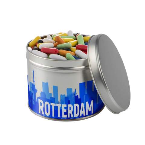 Direct printed tin 0.6 liters, filled with approx. 475 grams of Liquorice sticks mix