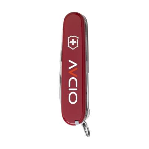 Origineel Zwitsers zakmes uit de Officiersserie van Victorinox met ABS heft, tussenplaten van hard-geadoniseerd aluminium en tools van 100% gerecycled staal. 10-delig met 14 functies: groot mes, klein mes, blikopener met kleine schroevendraaier 3 mm, flesopener met grote schroevendraaier 6 mm, kruiskopschroevendraaier 1/2, priem met pons en draadoog, draadstripper, schaar, multifunctionele haak, sleutelring, pincet en tandenstoker. Inclusief gebruiksaanwijzing en met levenslange garantie op materiaal- en fabricagefouten. Victorinox staat wereldwijd symbool voor hoogwaardige kwaliteit, betrouwbaarheid, functionaliteit en perfectie. Op het bezit en/of dragen van messen of multitools in het openbaar kunnen lokale regels van toepassing zijn. Per stuk in doosje.