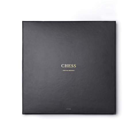 Classic chess game in black and white. The pieces are lacquered wood. The game comes with an excellent storage box that also works as an attractive decorative detail in your home.